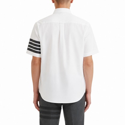 Thom Browne Spring Summer Men's Striped Short Sleeve Shirt