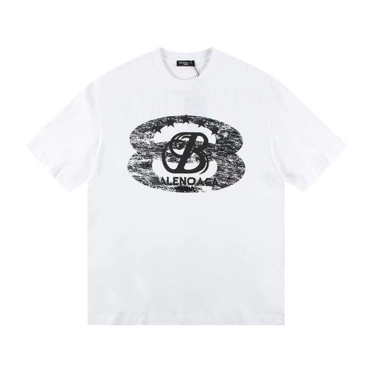 Balenciaga Vintage Star Emblem T-Shirt in Black & White