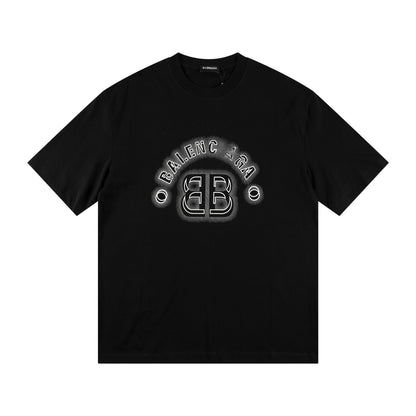Balenciaga Embossed BB Monogram T-Shirt in Black & White
