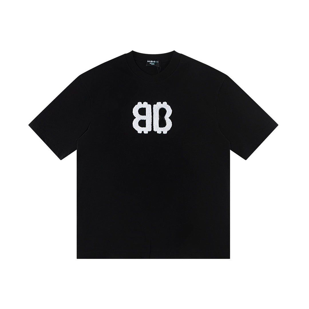 Balenciaga BB Coin Monogram T-Shirt in Black & White