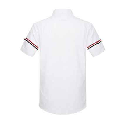 Thom Browne Spring Summer Men's Double Sleeve Striped Short Shirt