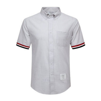 Thom Browne  Spring Summer Men's Short Sleeve Cotton Shirt