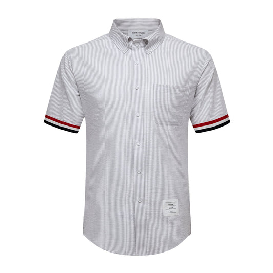 Thom Browne  Spring Summer Men's Short Sleeve Cotton Shirt