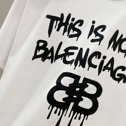Balenciaga Graffiti Drip BB T-Shirt in White