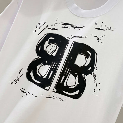 Balenciaga Scribble BB T-Shirt in White