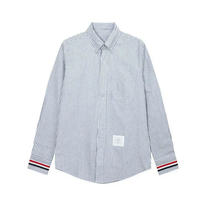 Thom Browne  Spring Summer Men's Striped Long Sleeve Shirt