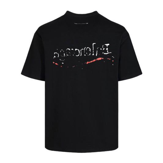 Balenciaga Handwritten Wave Logo T-Shirt in Black & White