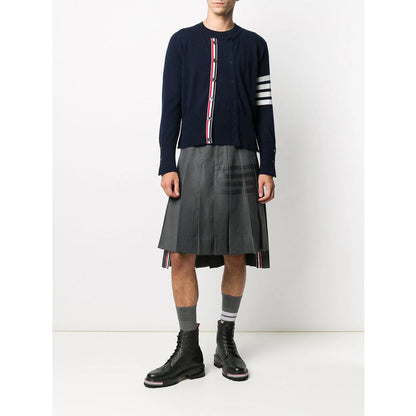 Thom Browne Classic Round Neck Cotton Cardigan