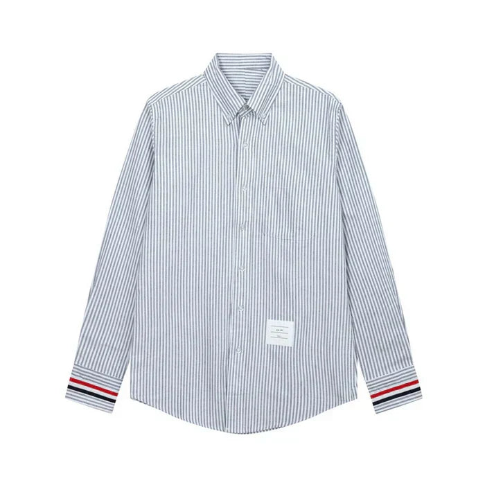 Thom Browne  Spring Summer Men's Striped Long Sleeve Shirt