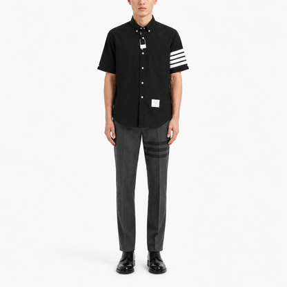 Thom Browne Spring Summer Men's Striped Short Sleeve Shirt