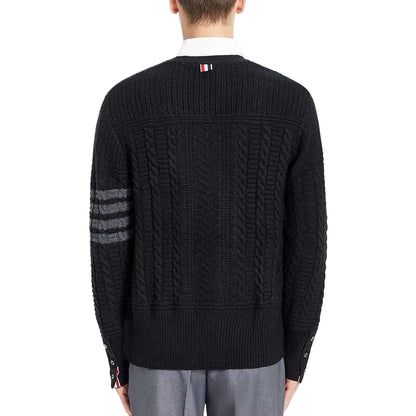 Thom Browne 2025 Spring Summer Slim Fit V-Neck Cardigan Sweater