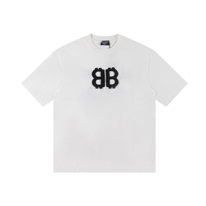 Balenciaga BB Coin Monogram T-Shirt in Black & White