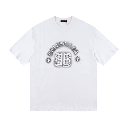Balenciaga Embossed BB Monogram T-Shirt in Black & White