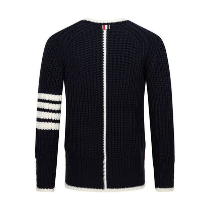 Thom Browne Classic Couples Cotton Knit Cardigan