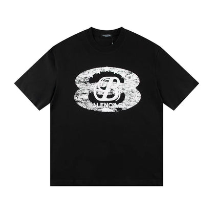 Balenciaga Vintage Star Emblem T-Shirt in Black & White