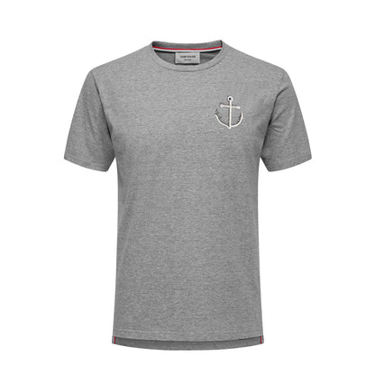 Thom Browne Anchor Embroidered Cotton T-Shirt