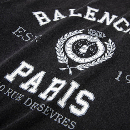Balenciaga Est. 1917 Paris Crest T-Shirt in Black & White