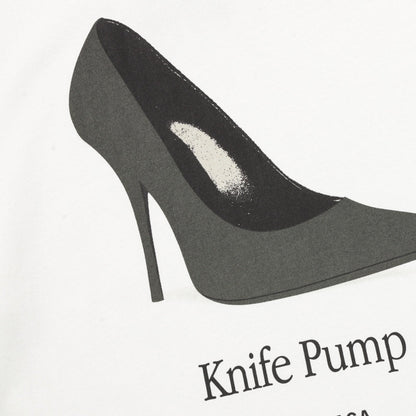 Balenciaga Knife Pump Graphic T-Shirt in Light Gray