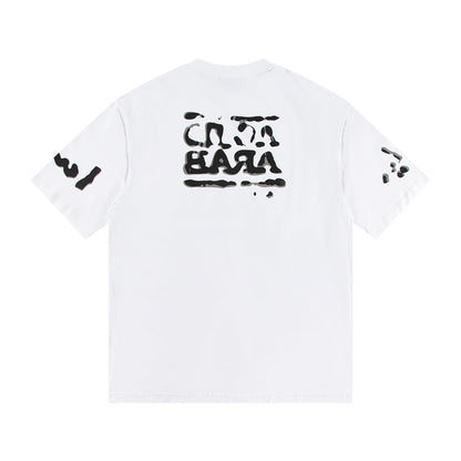 Balenciaga Acid Arab Brush Lettering T-Shirt in Black & White