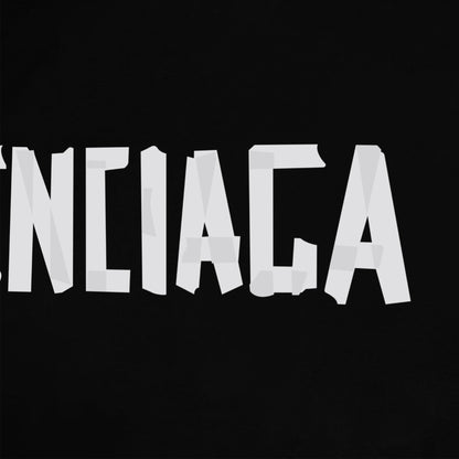 Balenciaga Brushstroke Logo T-Shirt in Black & White