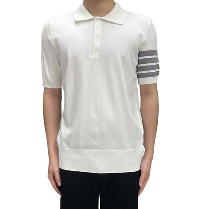 Thom Browne Sailboat Embroidered Cotton Polo Shirt