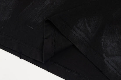 Balenciaga All-Over Brushstroke BB T-Shirt in Black