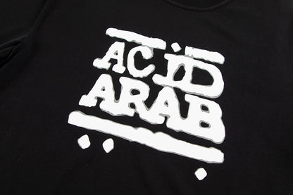Balenciaga Acid Arab Brush Lettering T-Shirt in Black & White