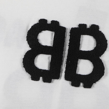 Balenciaga BB Coin Monogram T-Shirt in Black & White