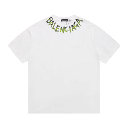 Balenciaga Spray Paint Logo T-Shirt in Black & White