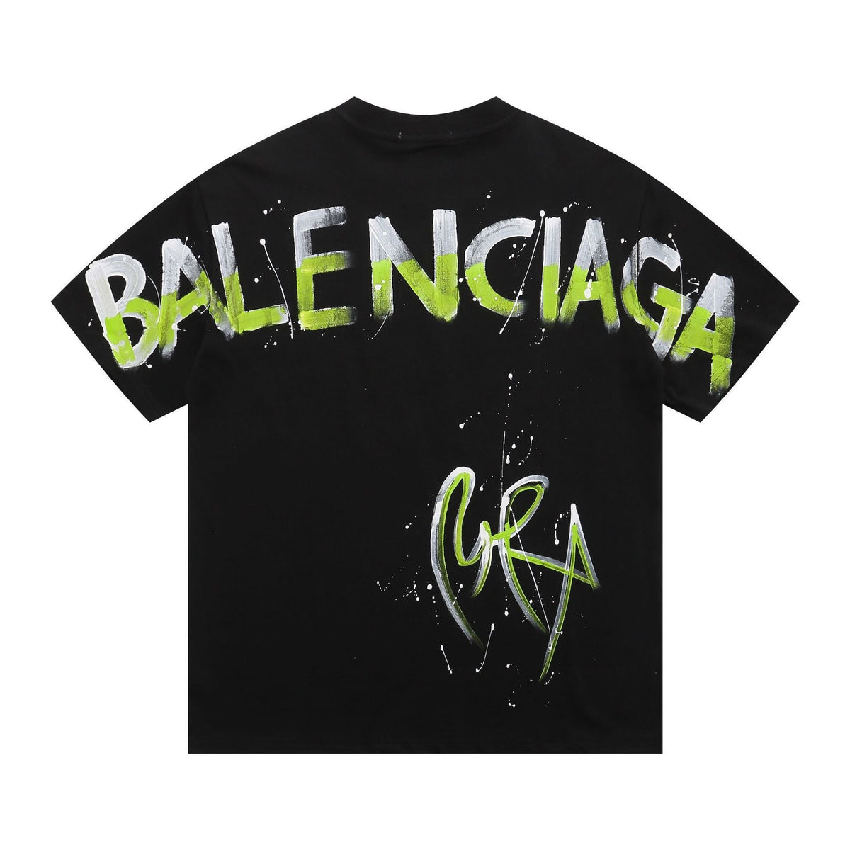 Balenciaga Spray Paint Logo T-Shirt in Black & White