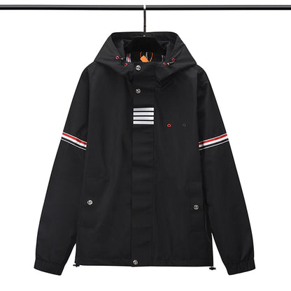 Thom Browne Men's Hooded Windproof Outdoor Jacket