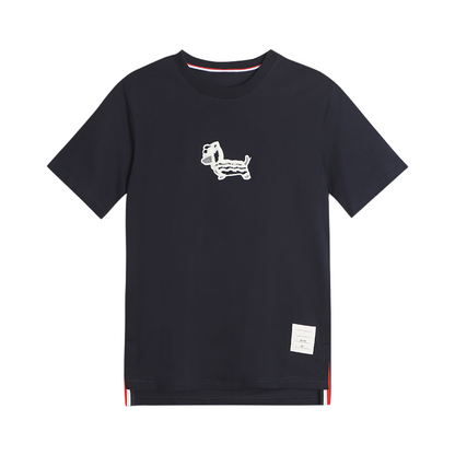 Puppy Embroidered Cotton T-Shirt
