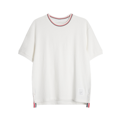 Thom Browne Water Ripple Crew Neck T-Shirt
