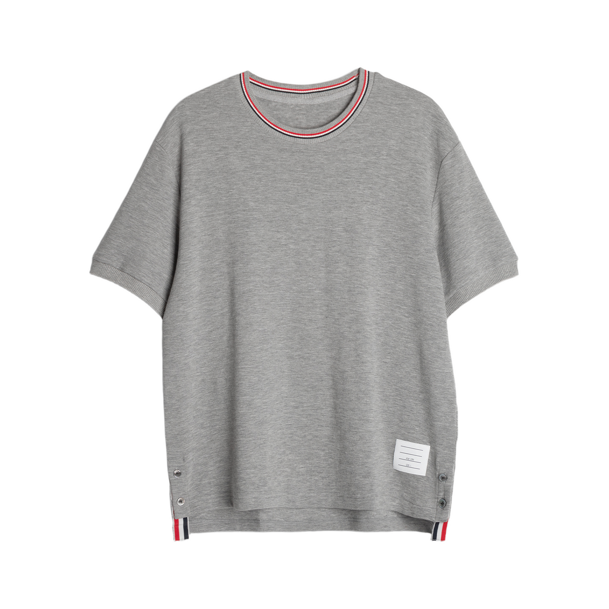 Thom Browne Water Ripple Crew Neck T-Shirt