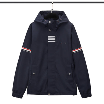 Thom Browne Men's Hooded Windproof Outdoor Jacket