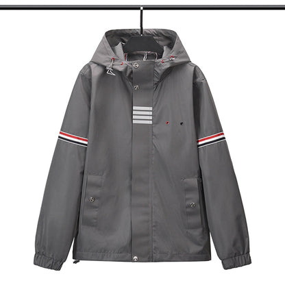 Thom Browne Men's Hooded Windproof Outdoor Jacket