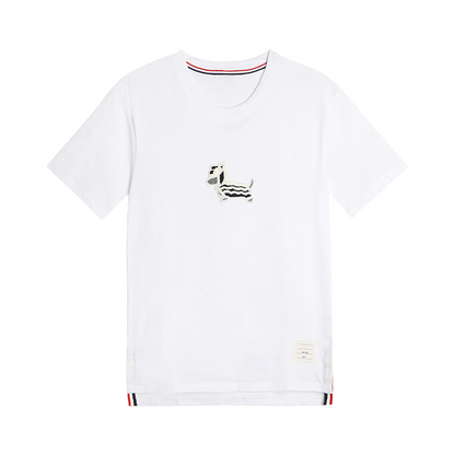 Puppy Embroidered Cotton T-Shirt