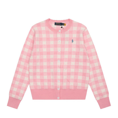 Ralph Lauren Women's Plaid Knit Cardigan