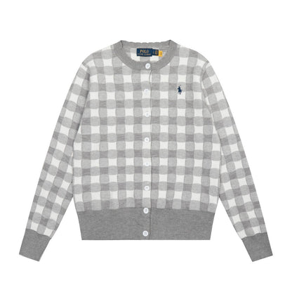 Ralph Lauren Women's Plaid Knit Cardigan