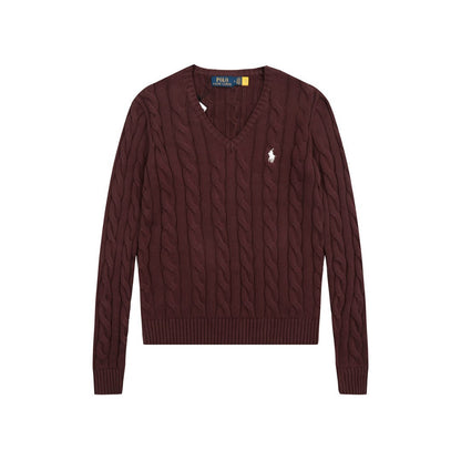 Ralph Lauren Women's Cable Knit Cotton Sweater