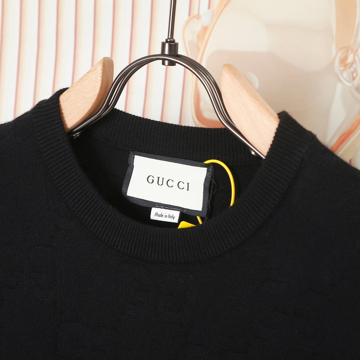Gucci Unisex G8399 Double-G Jacquard Crewneck Sweater