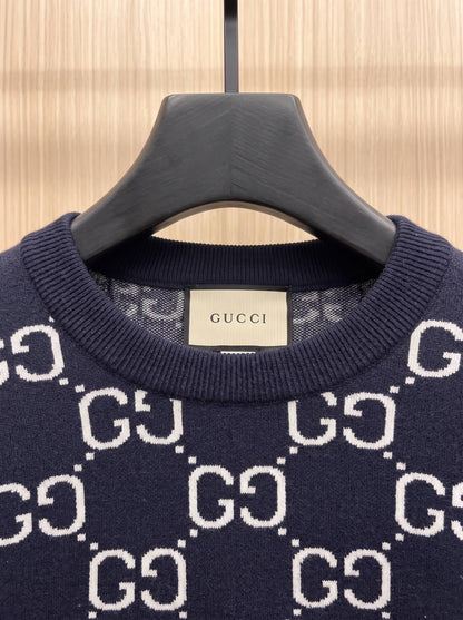 Gucci Unisex Monogram Double-G Crewneck Sweater
