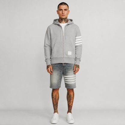 Thom BrowneEmbroidered Cotton Jenas