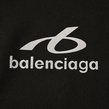 Balenciaga Soccer Jersey Crest T-Shirt in Black & Blue