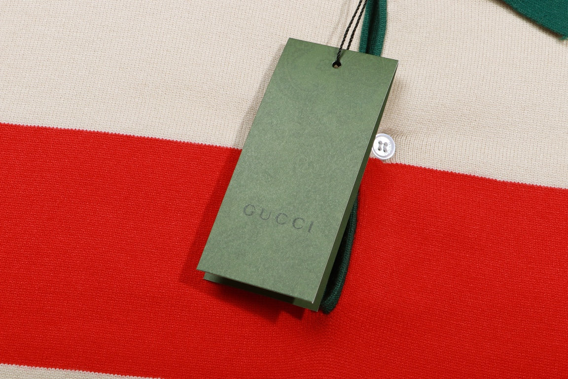 Gucci Interlocking GG Striped Polo Sweater