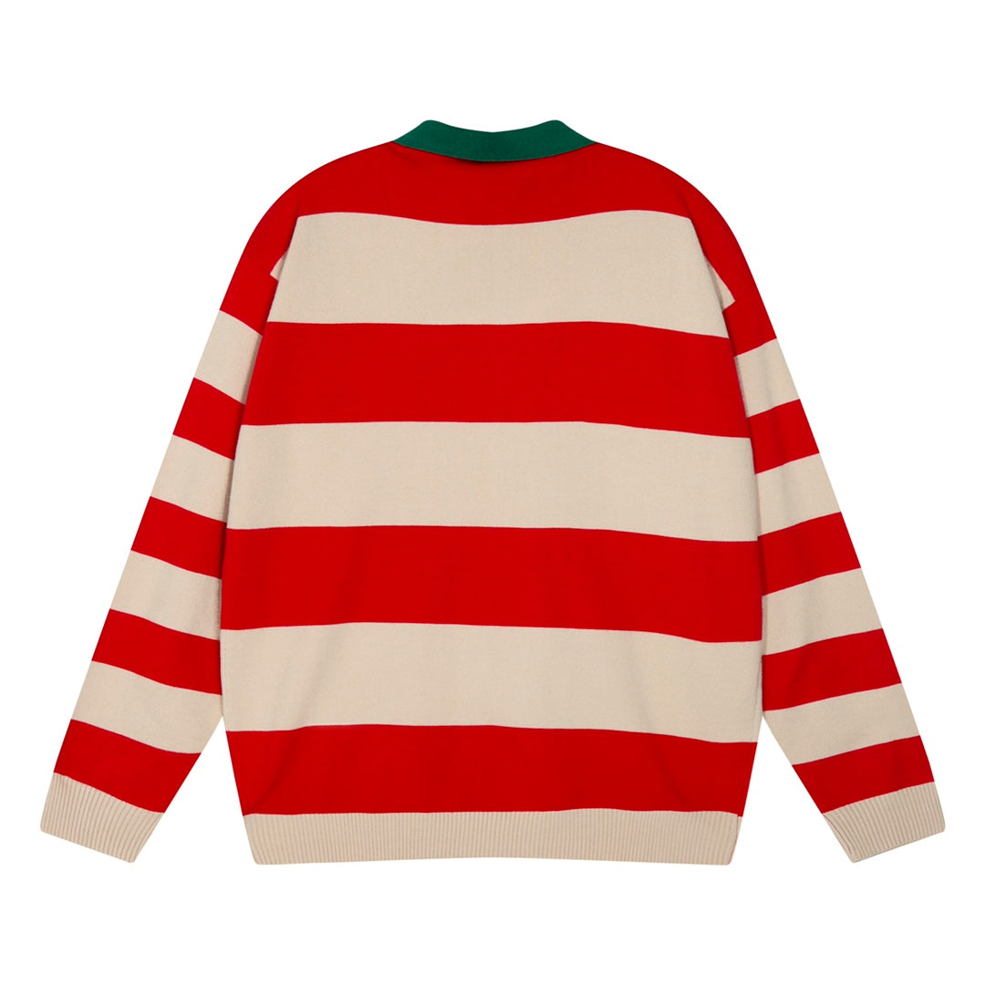 Gucci Interlocking GG Striped Polo Sweater