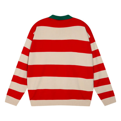 Gucci Interlocking GG Striped Polo Sweater