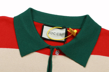 Gucci Interlocking GG Striped Polo Sweater