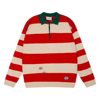 Gucci Interlocking GG Striped Polo Sweater