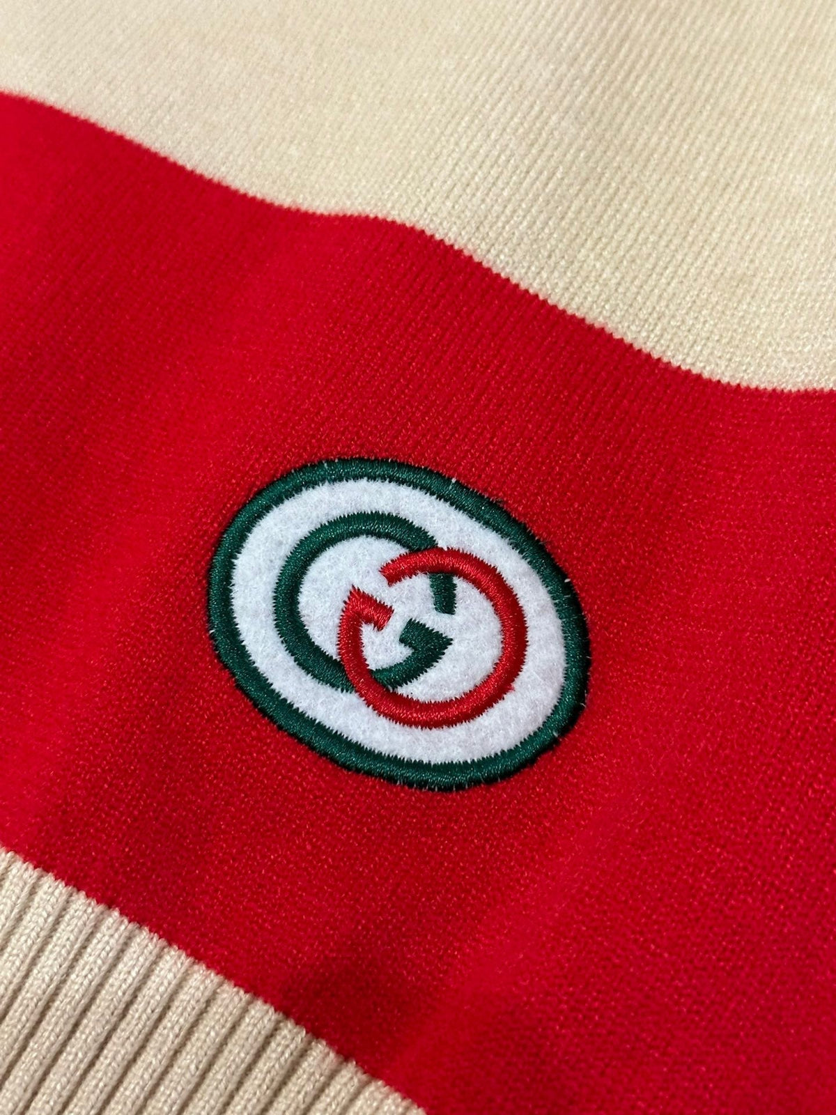 Gucci Interlocking GG Striped Polo Sweater